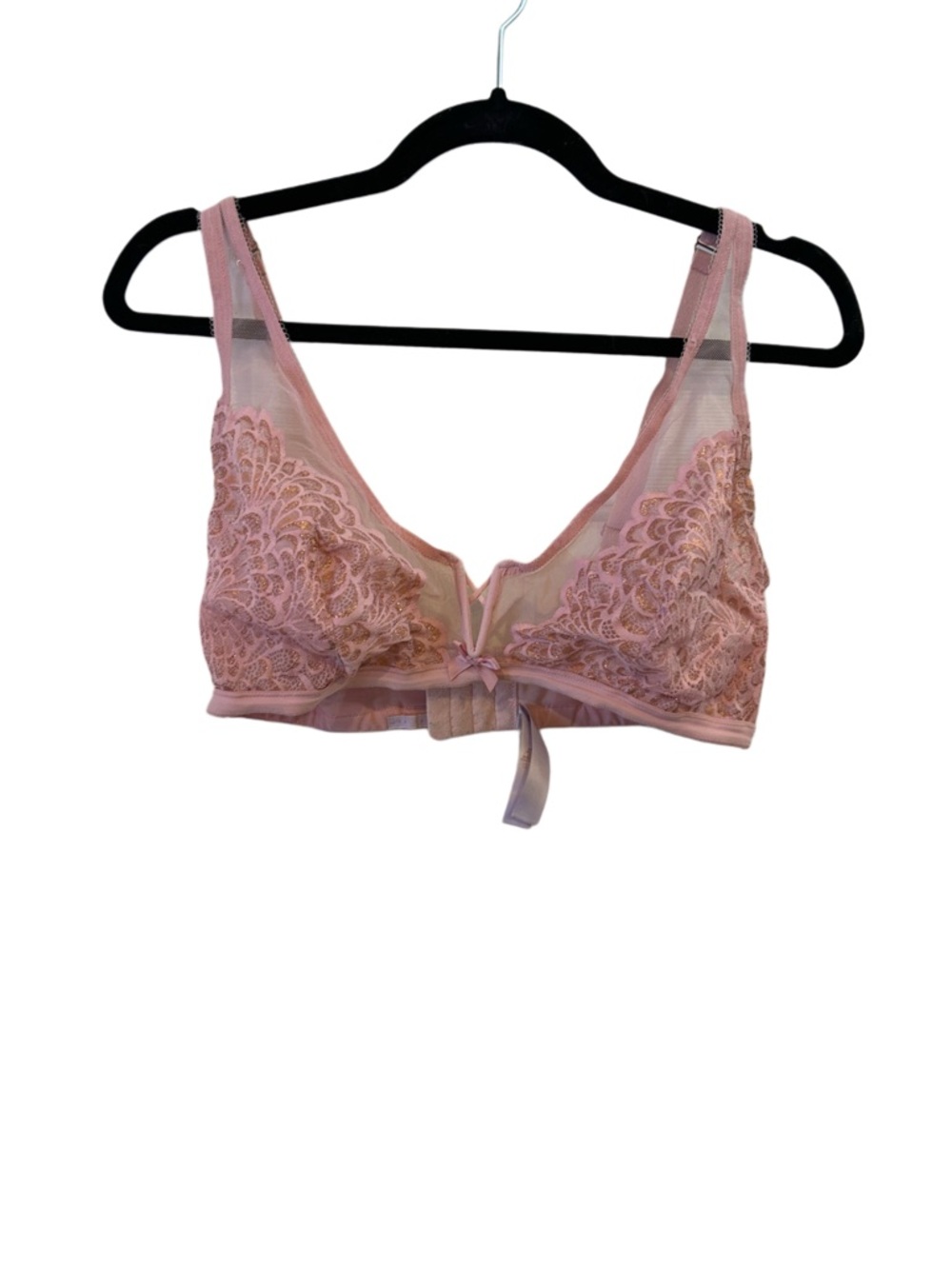 Savage X Fenty Pink Lace Embroidered Bralette 1x